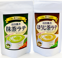 抹茶ラテ、ほうじ茶ラテ